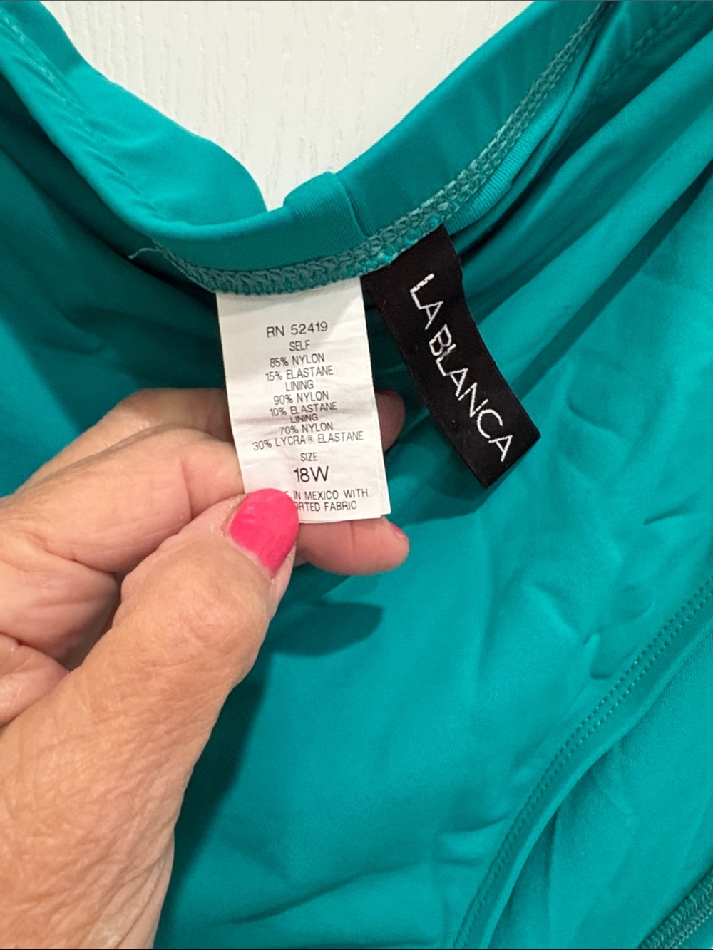 La Blanca Teal Swim Bottoms size 18 - Picture 2 of 7